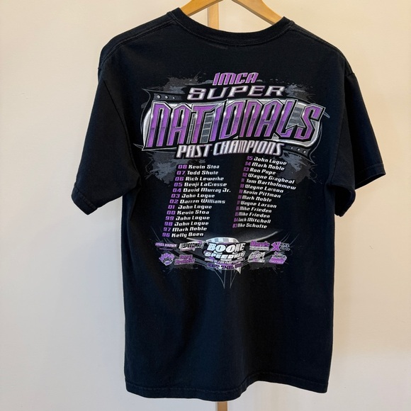 VINTAGE! 2009 IMCA Super Nationals Racing Graphic Tee Men's M Black Short Sleeve - Picture 5 of 8